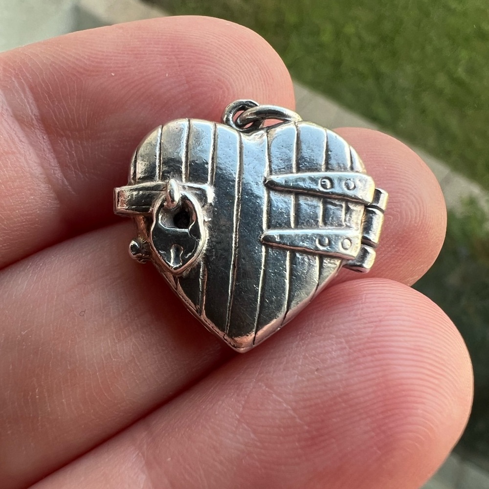 Unique Silver Heart Locket Pendant